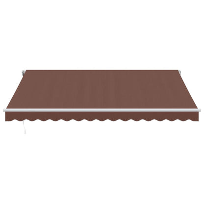 vidaXL Manual Retractable Awning Brown 400x350 cm