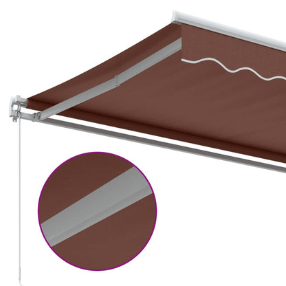 vidaXL Manual Retractable Awning Brown 400x350 cm