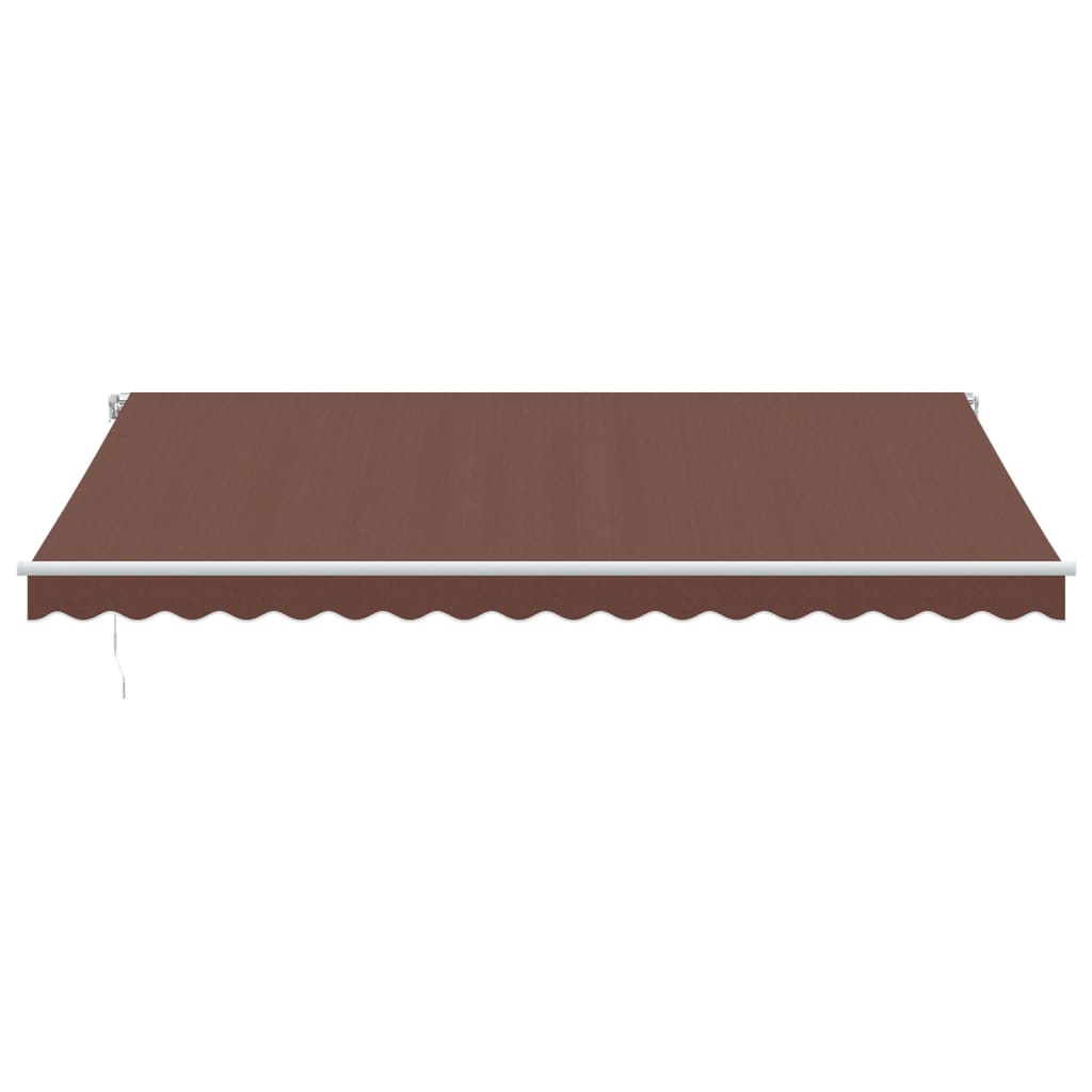 vidaXL Manual Retractable Awning Brown 450x350 cm