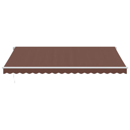 vidaXL Manual Retractable Awning Brown 450x350 cm