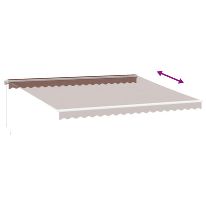 vidaXL Manual Retractable Awning Brown 450x350 cm