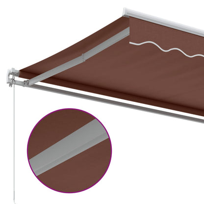 vidaXL Manual Retractable Awning Brown 450x350 cm