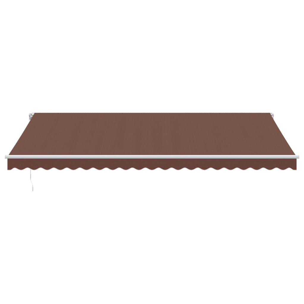 vidaXL Manual Retractable Awning Brown 500x350 cm