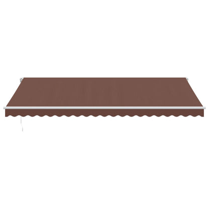 vidaXL Manual Retractable Awning Brown 500x350 cm
