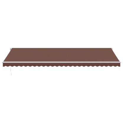 vidaXL Manual Retractable Awning Brown 600x350 cm