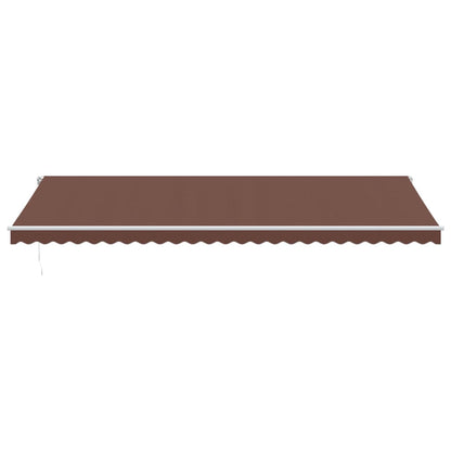 vidaXL Manual Retractable Awning with LED Brown 600x350 cm