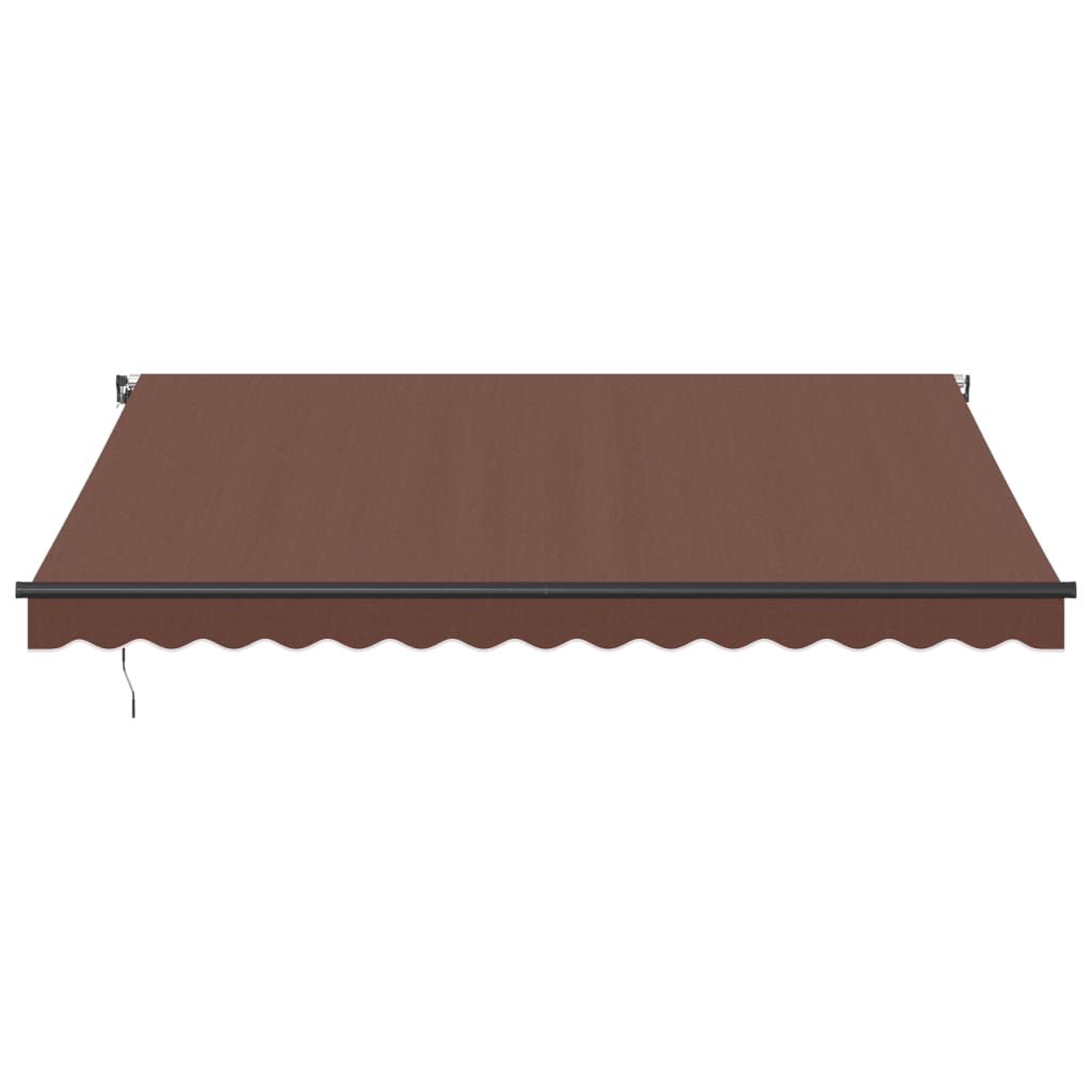 vidaXL Manual Retractable Awning Brown 400x350 cm