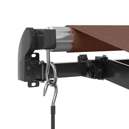 vidaXL Manual Retractable Awning Brown 600x350 cm