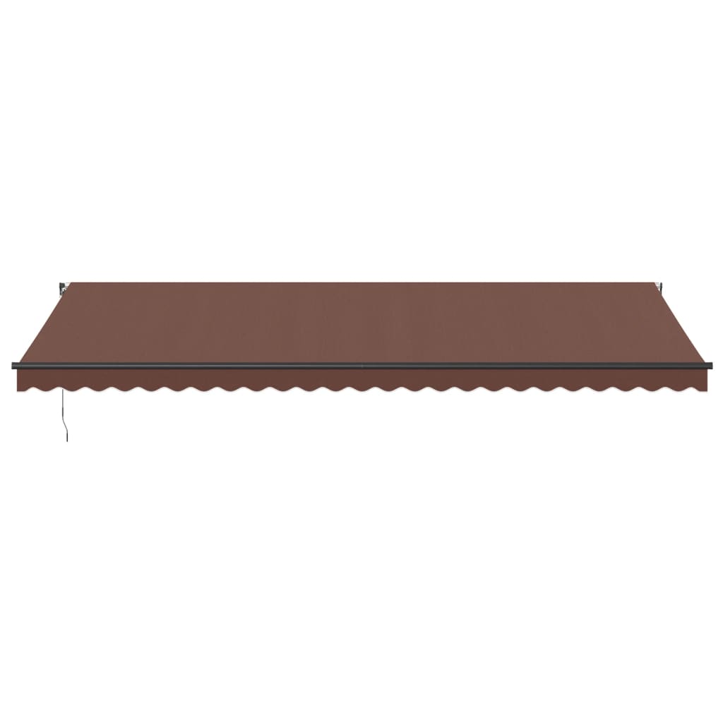 vidaXL Manual Retractable Awning with LEDs Brown 600x350 cm