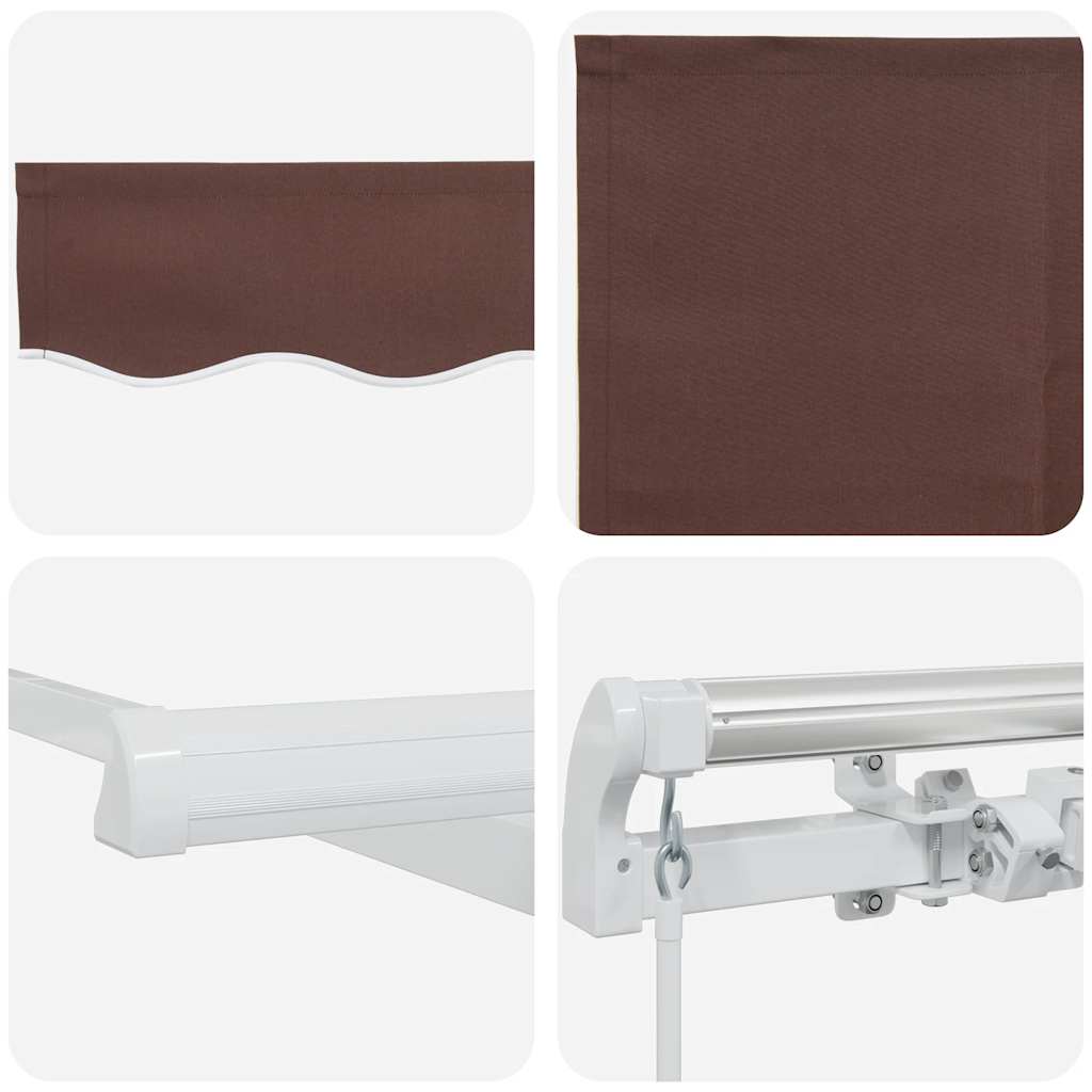 vidaXL Manual Retractable Awning Brown 400x300 cm
