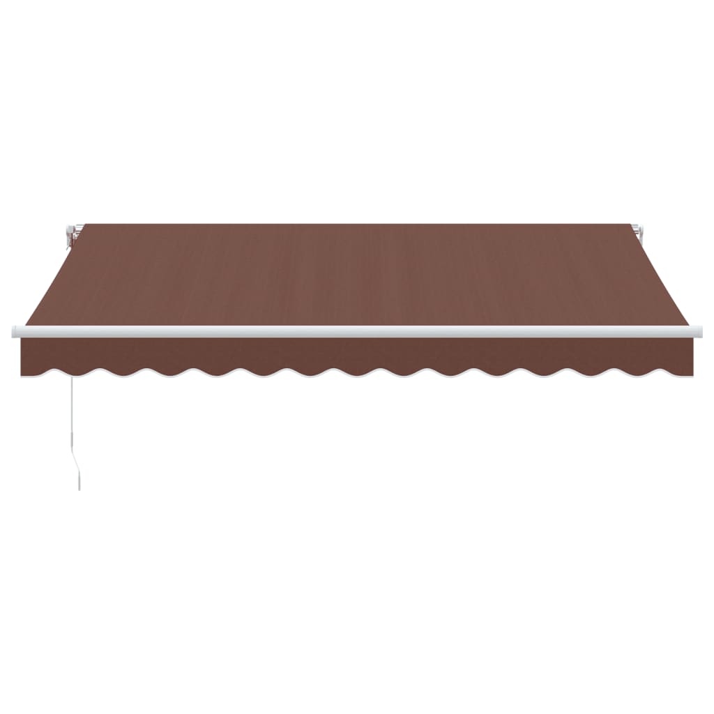 vidaXL Manual Retractable Awning Brown 350x250 cm