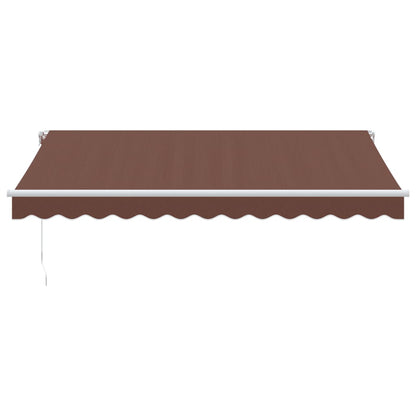 vidaXL Manual Retractable Awning Brown 350x250 cm