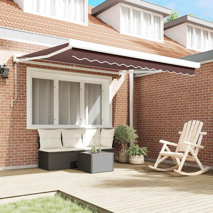 vidaXL Automatic Retractable Awning Brown 300x250 cm