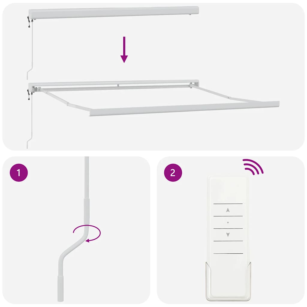 vidaXL Automatic Retractable Awning Brown 300x250 cm