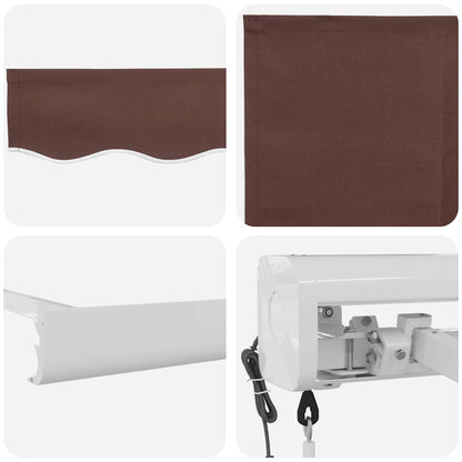 vidaXL Automatic Retractable Awning Brown 300x250 cm