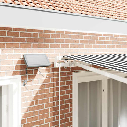 vidaXL Manual Retractable Awning with LED Anthracite&White 300x250 cm