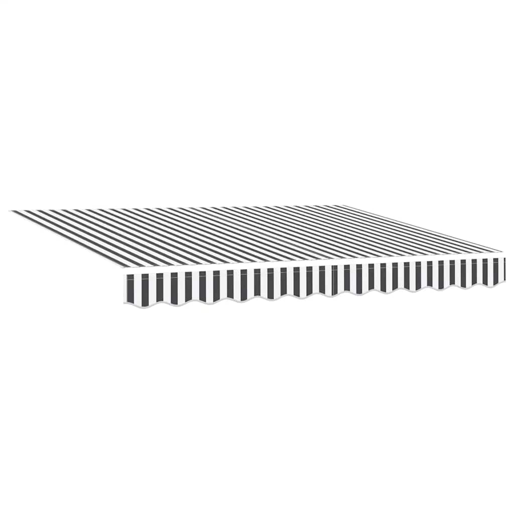 vidaXL Manual Retractable Awning with LED Anthracite&White 300x250 cm