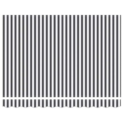 vidaXL Manual Retractable Awning with LED Anthracite&White 300x250 cm