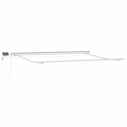 vidaXL Manual Retractable Awning with LED Anthracite&White 400x300 cm