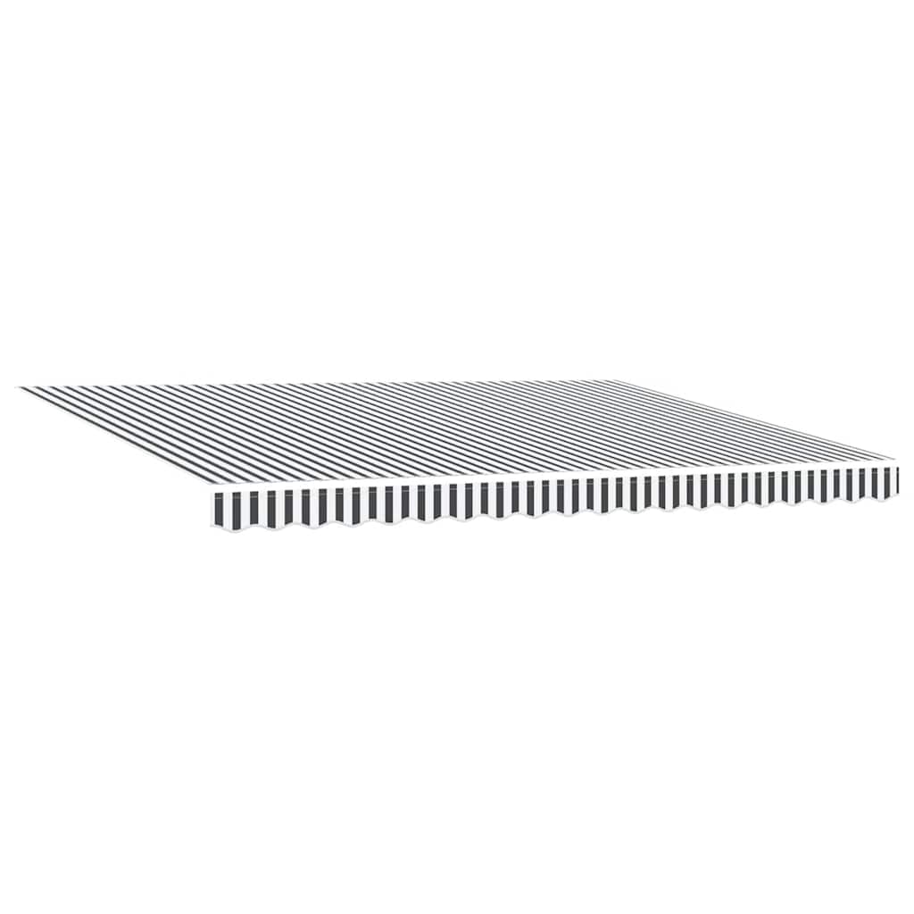 vidaXL Manual Retractable Awning with LED Anthracite&White 450x300 cm