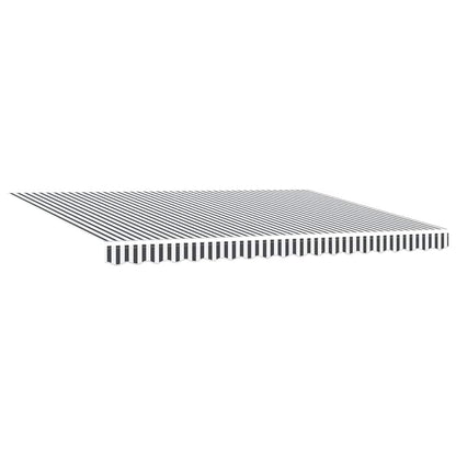 vidaXL Manual Retractable Awning with LED Anthracite&White 450x300 cm
