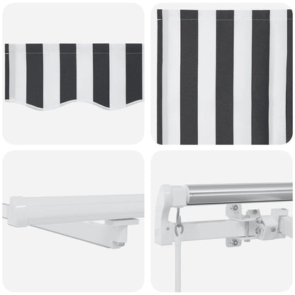 vidaXL Retractable Awning | Anthracite and White