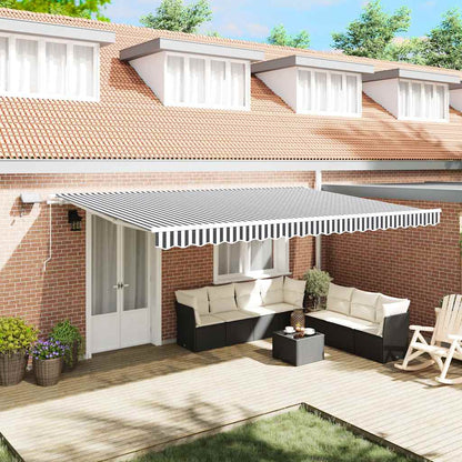 vidaXL Retractable Awning | Anthracite and White