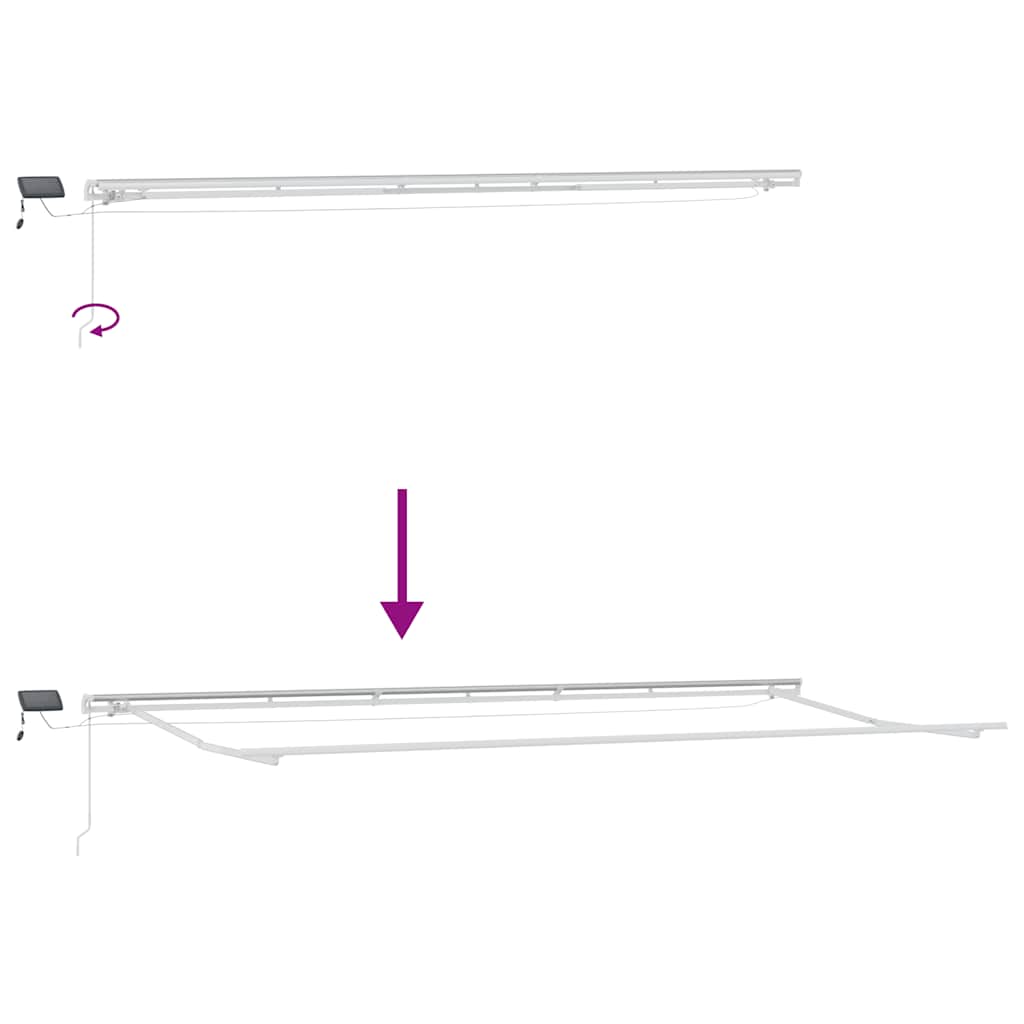 vidaXL Retractable Awning | Anthracite and White