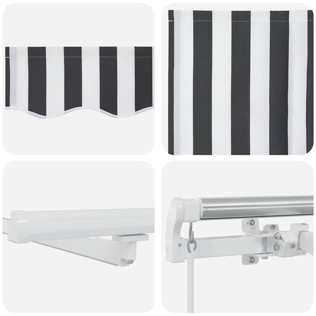 vidaXL Retractable Awning | Anthracite and White