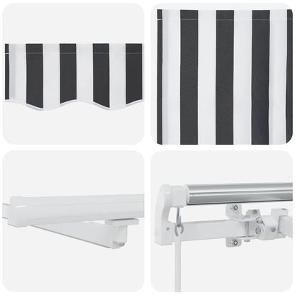vidaXL Retractable Awning | Anthracite and White