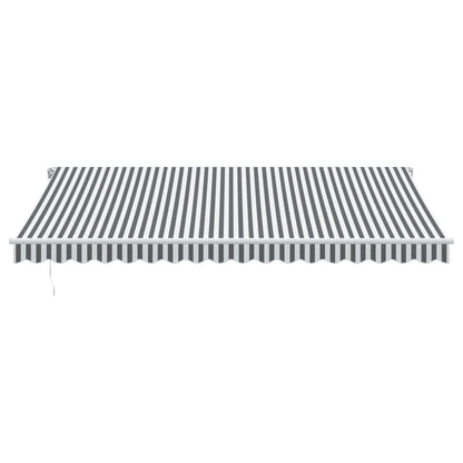 vidaXL Manual Retractable Awning Anthracite&White 450x350 cm