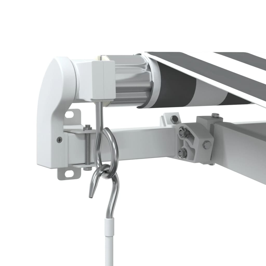 vidaXL Manual Retractable Awning Anthracite&White 450x350 cm