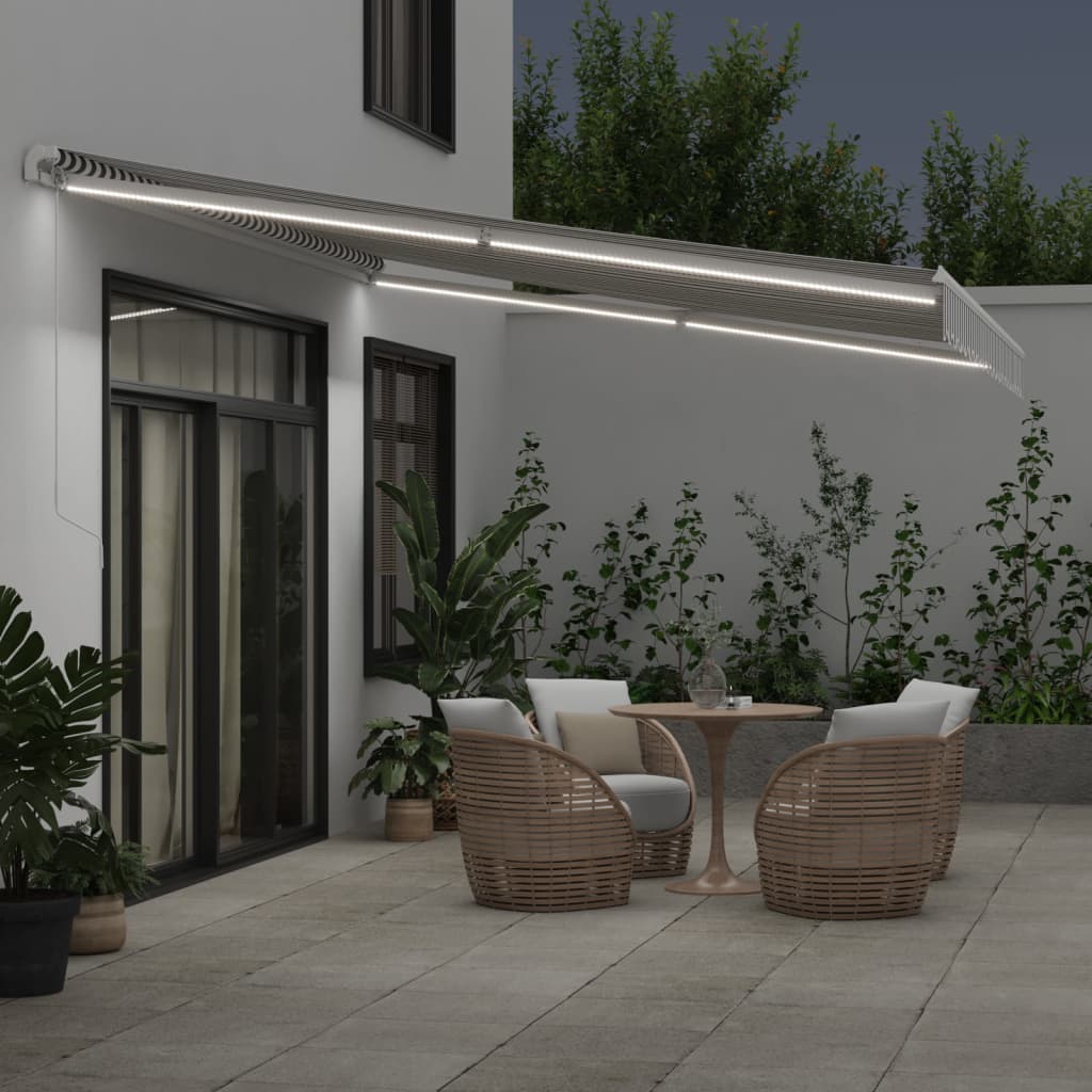 vidaXL Retractable Awning | Anthracite and white