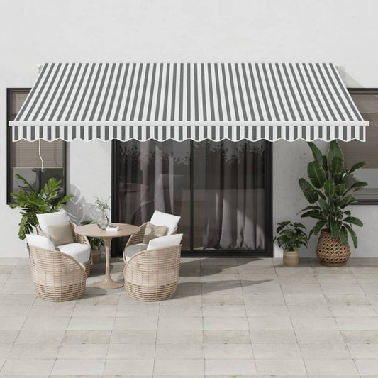 vidaXL Retractable Awning | Anthracite and white