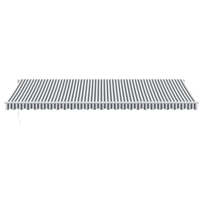 vidaXL Manual Retractable Awning Anthracite&White 600x350 cm