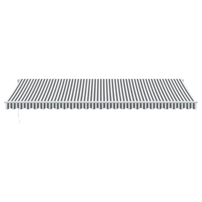vidaXL Manual Retractable Awning with LED Anthracite&White 600x350 cm