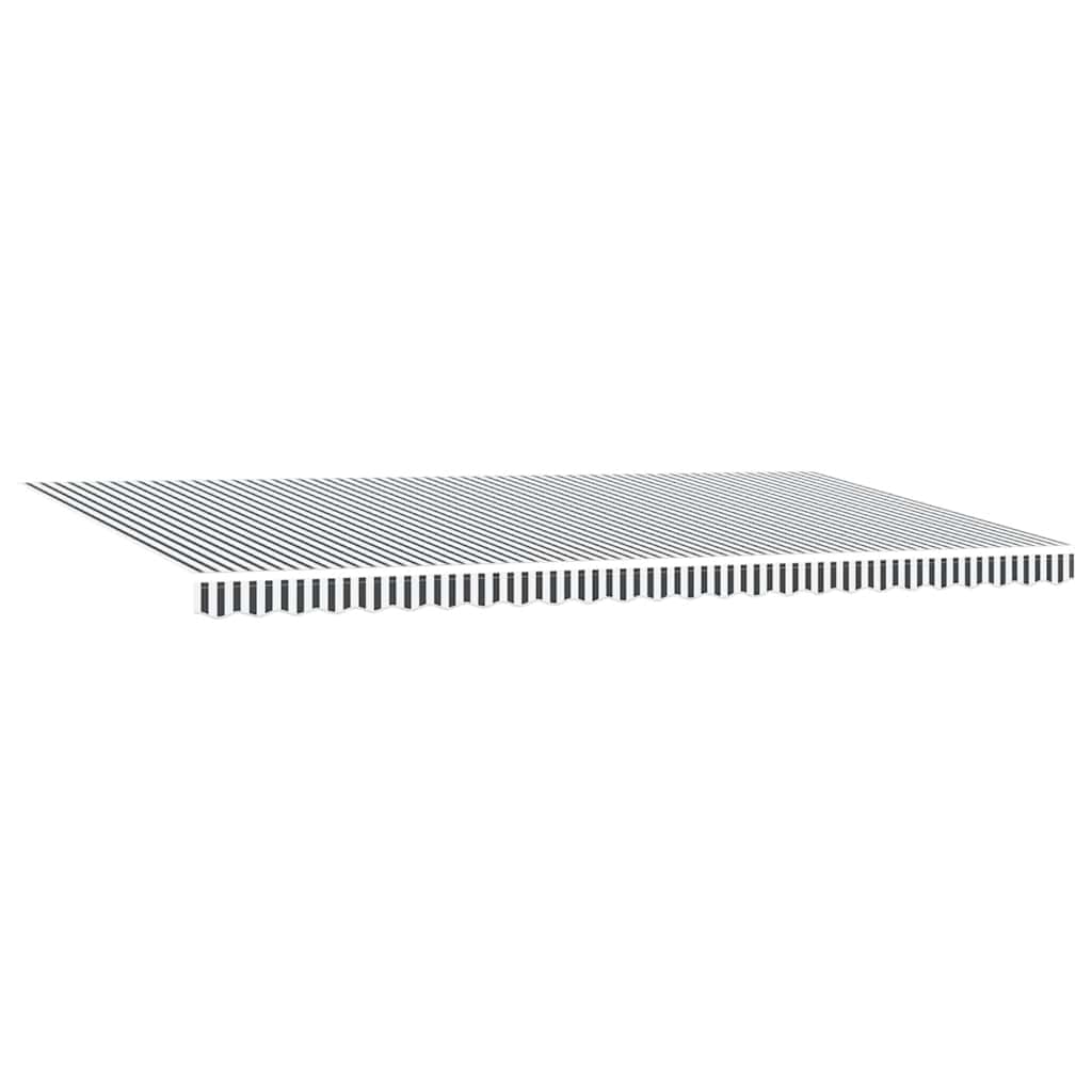 vidaXL Manual Retractable Awning Anthracite&White 600x300 cm