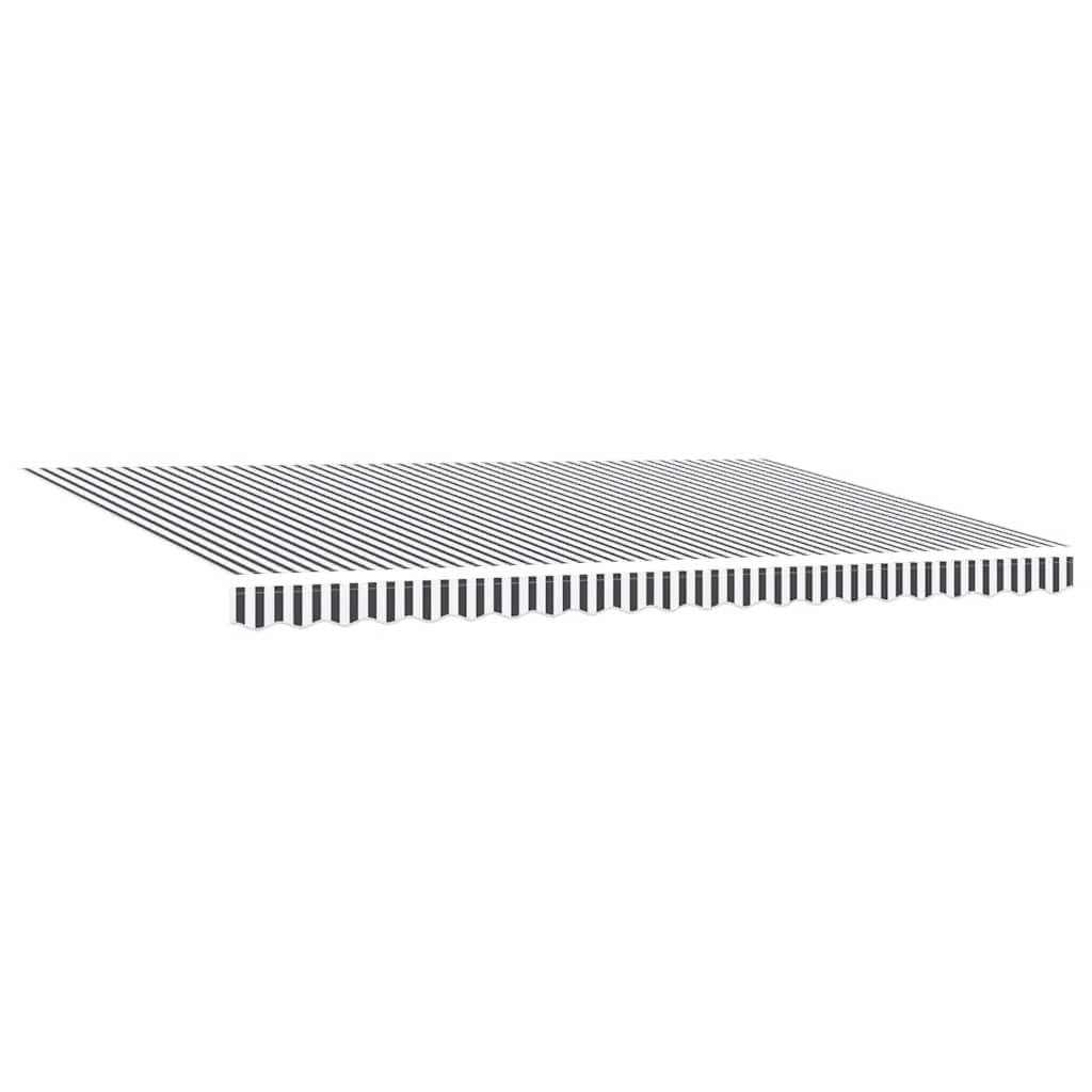 vidaXL Manual Retractable Awning Anthracite&White 500x300 cm