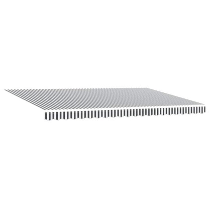 vidaXL Manual Retractable Awning Anthracite&White 500x300 cm