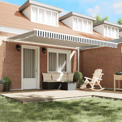 vidaXL Manual Retractable Awning Anthracite&White 450x300 cm