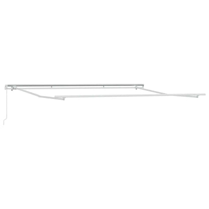 vidaXL Manual Retractable Awning Anthracite&White 450x300 cm