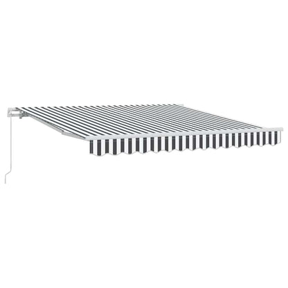 vidaXL Manual Retractable Awning Anthracite&White 300x250 cm