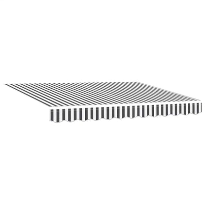 vidaXL Manual Retractable Awning Anthracite&White 300x250 cm