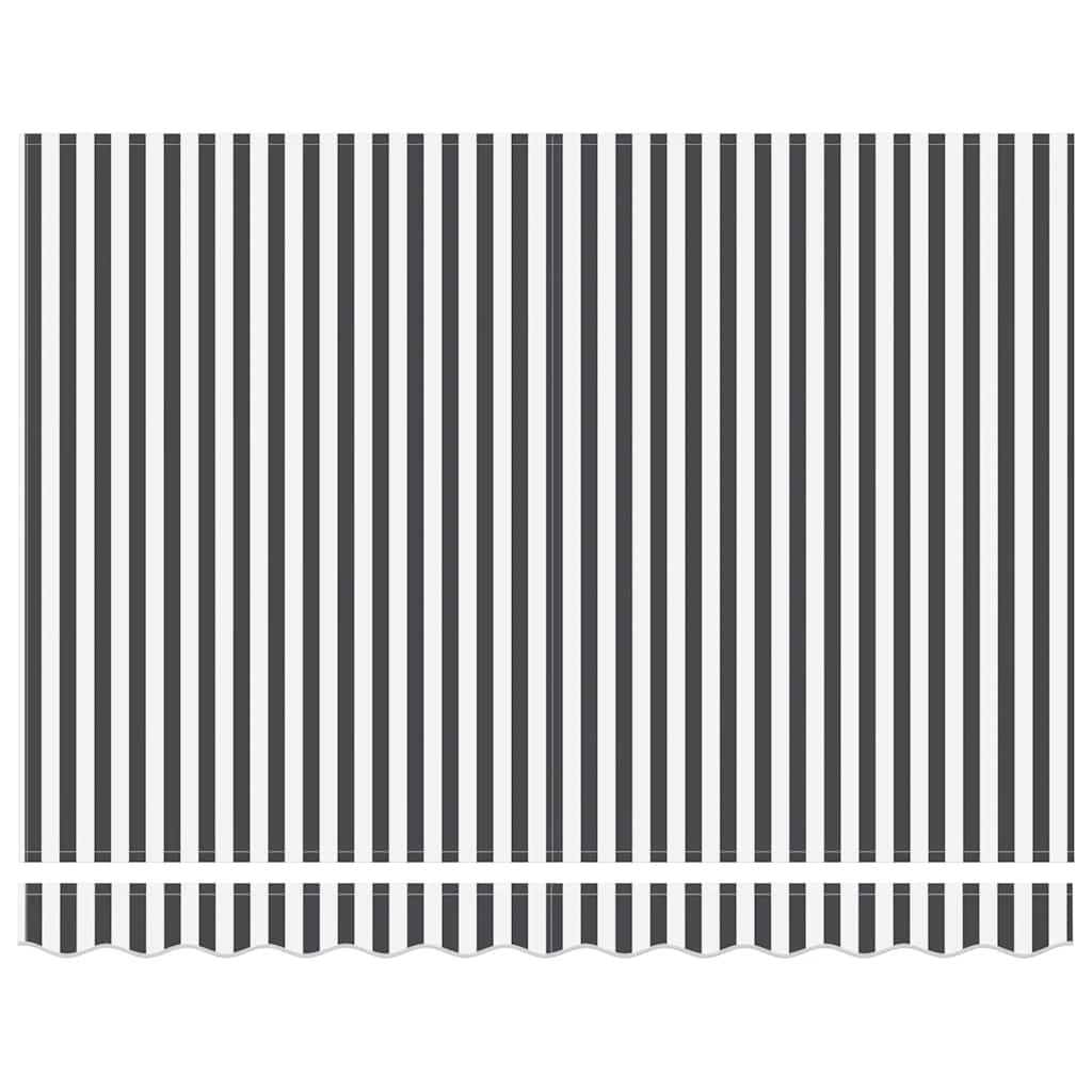 vidaXL Manual Retractable Awning Anthracite&White 300x250 cm