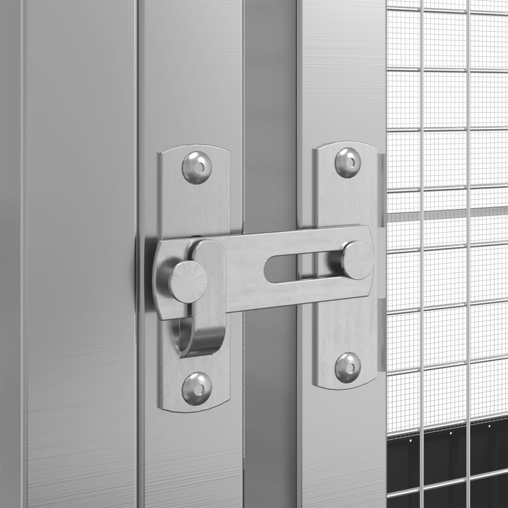 vidaXL Aviary with Extension Silver 623x203x216 cm Steel