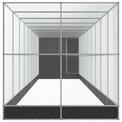 vidaXL Aviary with Extension Silver 1037x203x216 cm Steel