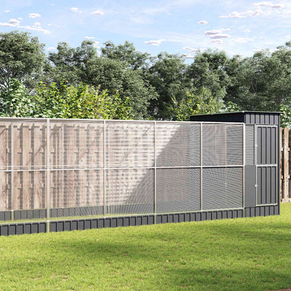 vidaXL Aviary with Extension Silver 1244x203x216 cm Steel