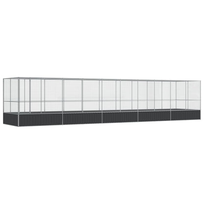 vidaXL Aviary with Extension Silver 1039x207x212 cm Steel