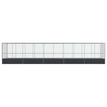 vidaXL Aviary with Extension Silver 1039x207x212 cm Steel