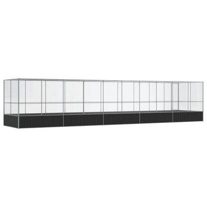 vidaXL Aviary with Extension Silver 1039x207x212 cm Steel